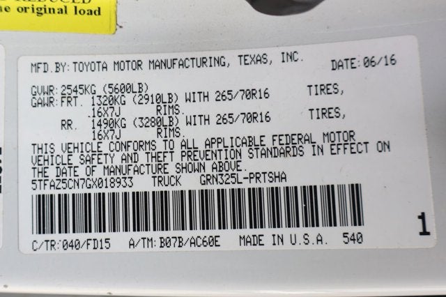 2016 Toyota Tacoma TRD Off-Road