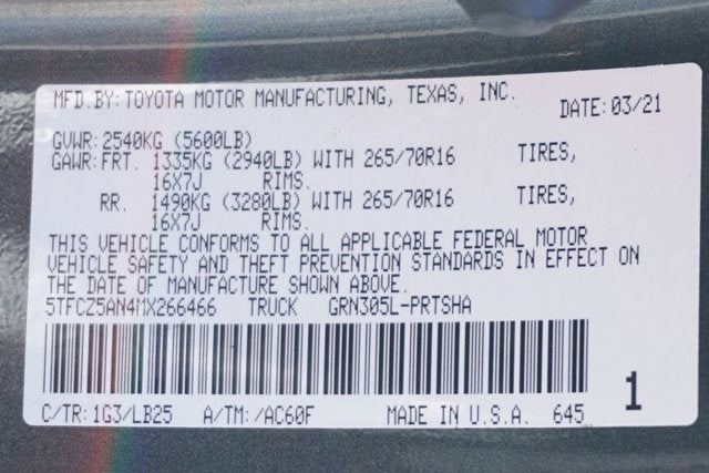 2021 Toyota Tacoma TRD Pro