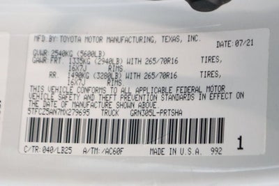 2021 Toyota Tacoma 4WD TRD Pro