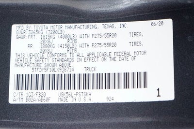 2020 Toyota Tundra SR5