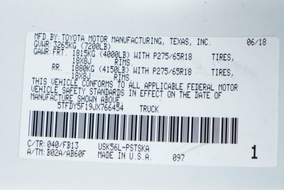 2018 Toyota Tundra SR5