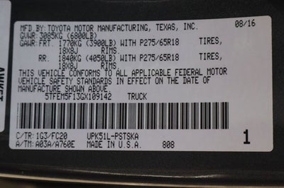 2016 Toyota Tundra SR5