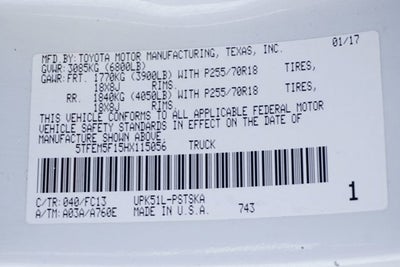 2017 Toyota Tundra SR5