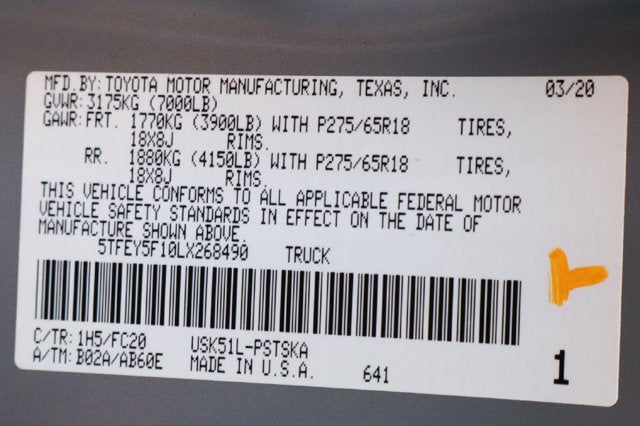 2020 Toyota Tundra SR5