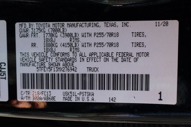 2021 Toyota Tundra 2WD SR5