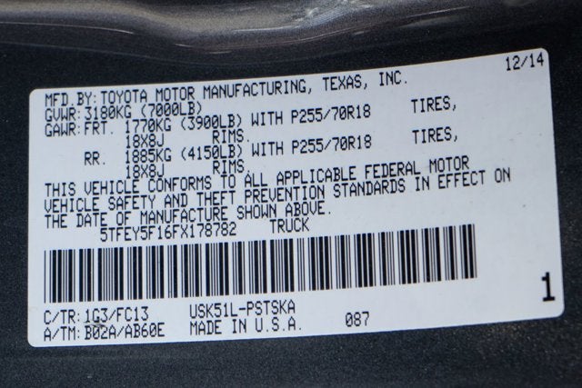 2015 Toyota Tundra SR5