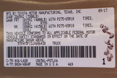 2018 Toyota Tundra Limited