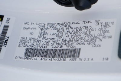 2012 Toyota Tacoma Base