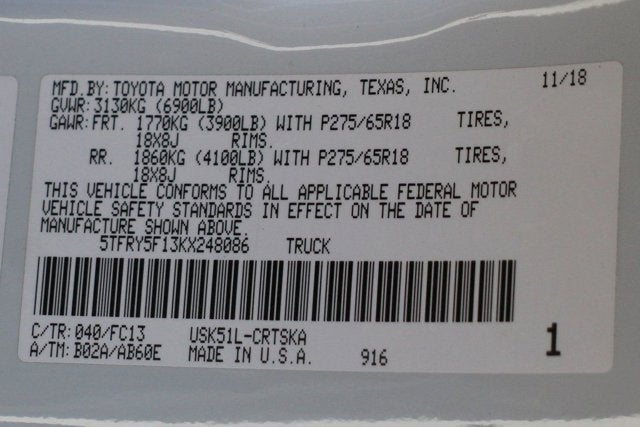 2019 Toyota Tundra SR5