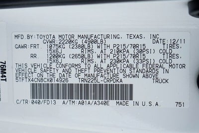 2012 Toyota Tacoma Base