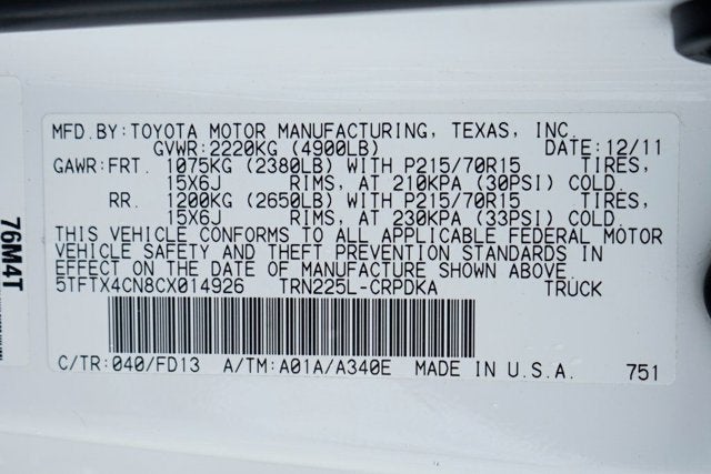 2012 Toyota Tacoma Base