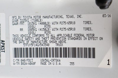 2016 Toyota Tundra SR5