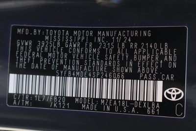 2025 Toyota Corolla LE