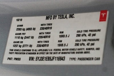 2018 Tesla Model 3 Long Range