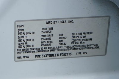 2020 Tesla Model Y Long Range
