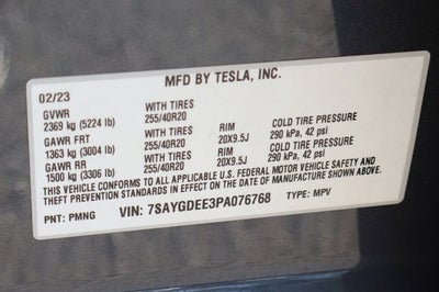 2023 Tesla Model Y Long Range