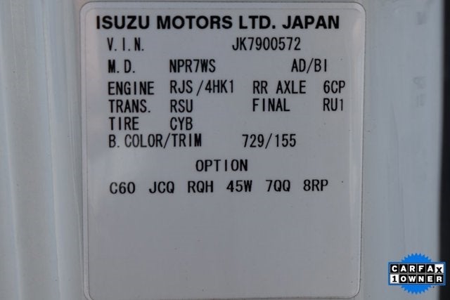 2019 Isuzu NQR Base