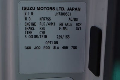 2017 Isuzu NRR IBT PWL