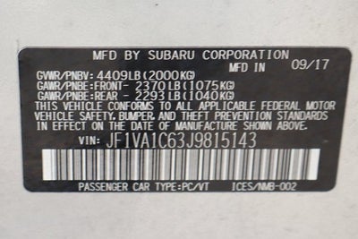 2018 Subaru WRX Premium