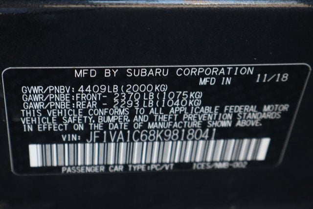 2019 Subaru WRX Premium