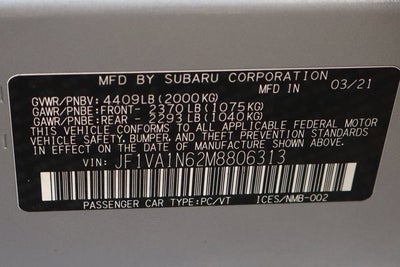 2021 Subaru WRX Limited