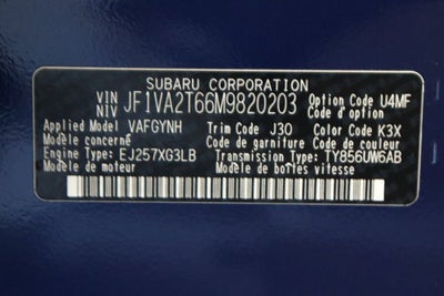 2021 Subaru WRX STi Limited