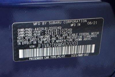 2021 Subaru WRX STi Limited