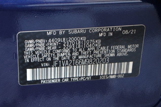 2021 Subaru WRX STi Limited