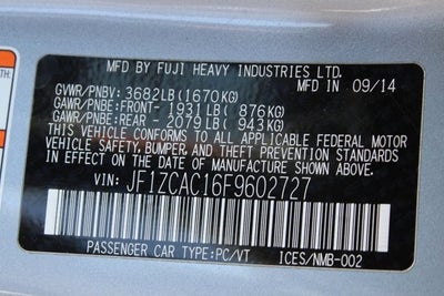 2015 Subaru BRZ Limited