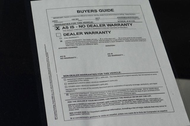 2017 Hino Hino 195 Base