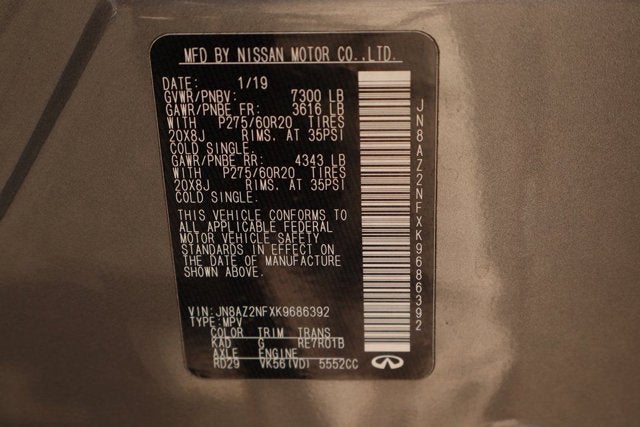 2019 INFINITI QX80 LUXE