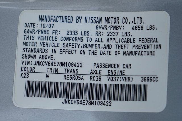 2008 INFINITI G37 Journey