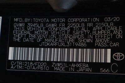 2020 Toyota Prius LE