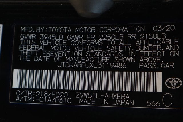 2020 Toyota Prius LE