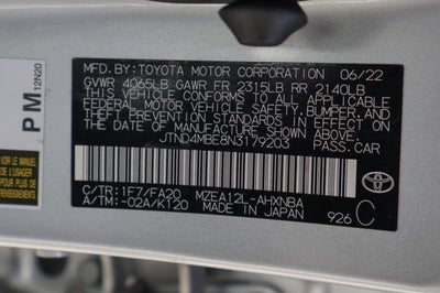 2022 Toyota Corolla Hatchback SE