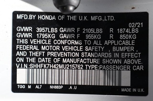 2021 Honda Civic Sport