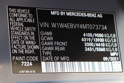 2021 Mercedes-Benz Sprinter 2500 Crew 144 WB