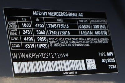 2025 Mercedes-Benz Sprinter 2500 Crew 144 WB