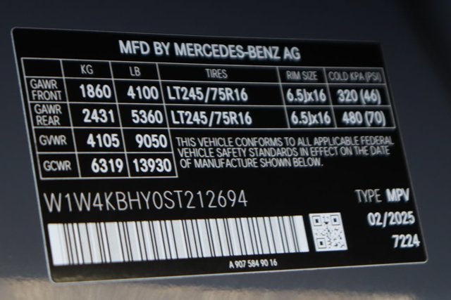 2025 Mercedes-Benz Sprinter 2500 Crew 144 WB