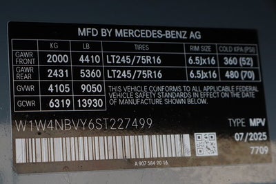 2025 Mercedes-Benz Sprinter 2500 Cargo 144 WB