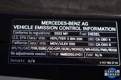 2022 Mercedes-Benz Sprinter Cargo Van Cargo 170 WB