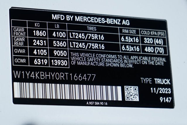 2024 Mercedes-Benz Sprinter 2500 Cargo 144 WB