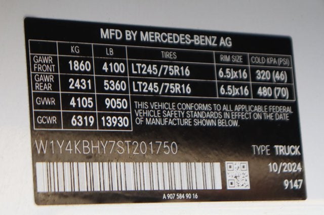 2025 Mercedes-Benz Sprinter 2500 Cargo 144 WB