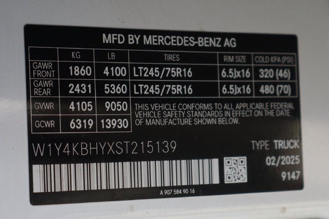 2025 Mercedes-Benz Sprinter 2500 Cargo 144 WB