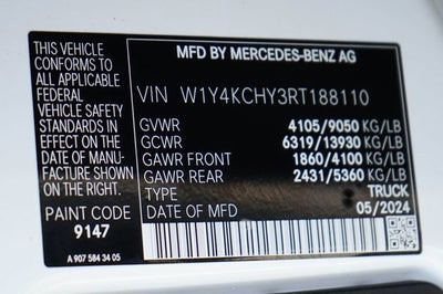 2024 Mercedes-Benz Sprinter 2500 Cargo 170 WB