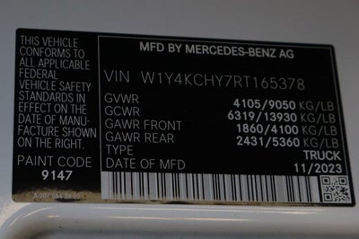 2024 Mercedes-Benz Sprinter 2500 Cargo 170 WB