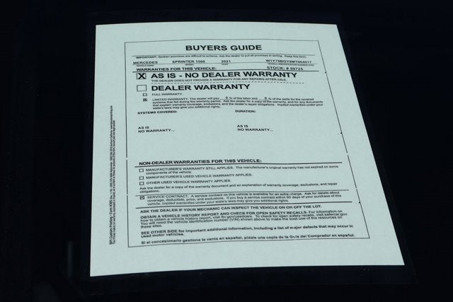 2021 Mercedes-Benz Sprinter 1500 Cargo Van 144 in. WB