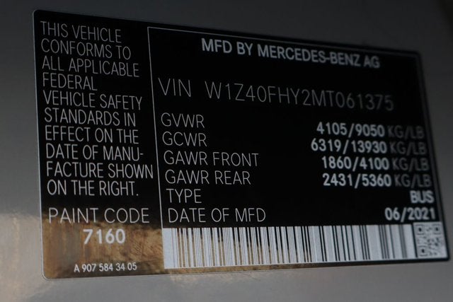 2021 Mercedes-Benz Sprinter 2500 Passenger 144 WB