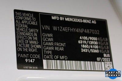 2022 Mercedes-Benz Sprinter Passenger Van Passenger 144 WB