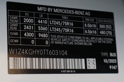 2026 Mercedes-Benz Sprinter 2500 Passenger 170 WB